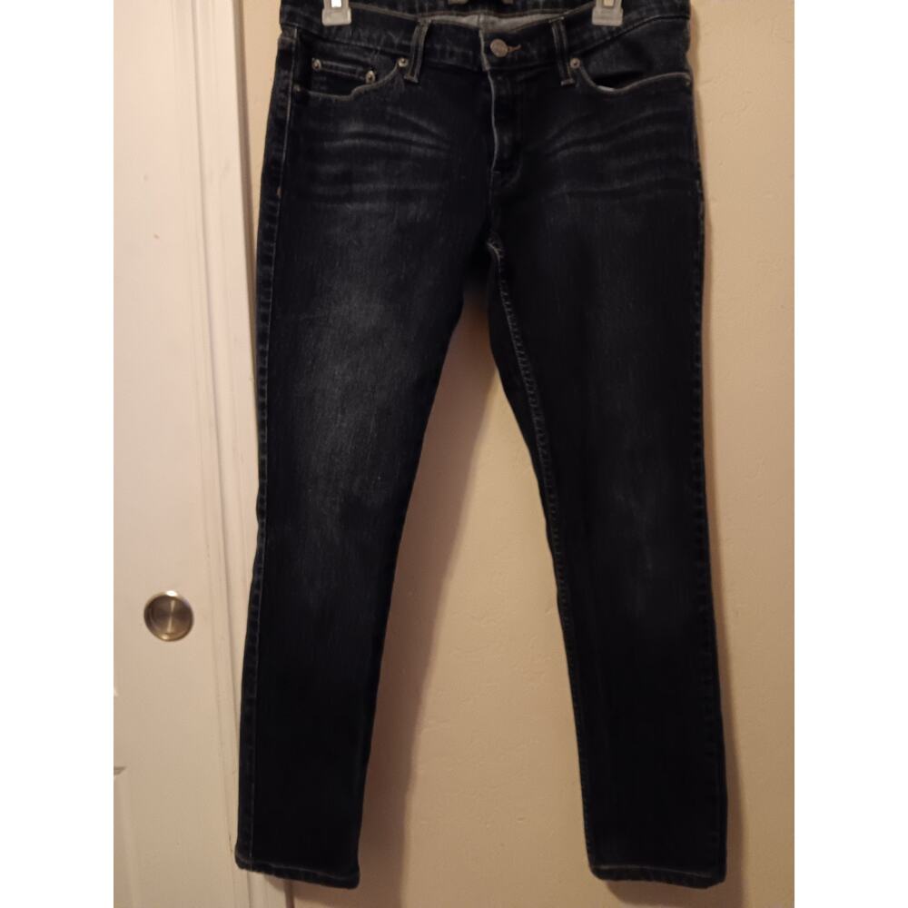 524 Too Super Low Levis Jeans, Junior Size 11, 32x27, Dark Wash EUC